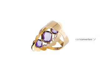 anillo oro 18k con piedra con circonita