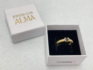 anillo oro 18k con piedra