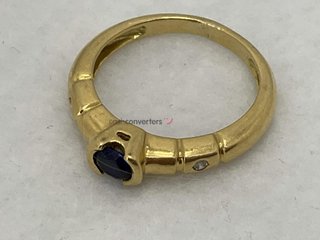 anillo oro 18k con piedra