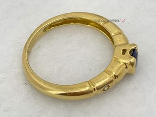 anillo oro 18k con piedra