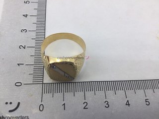 sello oro 18k con piedra con circonita