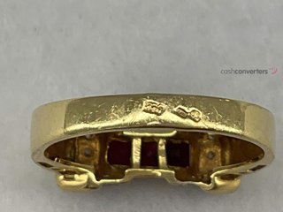 anillo oro 18k con piedra