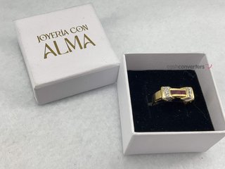 anillo oro 18k con piedra