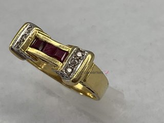 anillo oro 18k con piedra