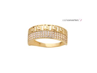 anillo oro 18k con piedra con circonita