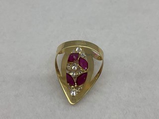 anillo oro 18k con piedra