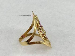 anillo oro 18k con piedra