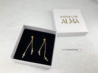pendientes oro 18k con piedra