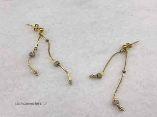 pendientes oro 18k con piedra