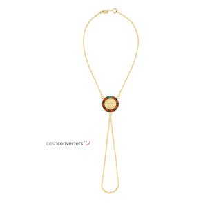 manita oro 18k con piedra con circonita