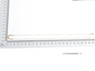 collar oro 18k con piedra con circonita 22cm