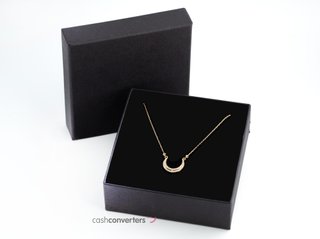 collar oro 18k con piedra con circonita 22cm