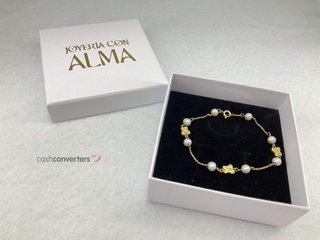 pulsera oro 18k con piedra
