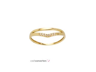 anillo oro 18k con piedra con circonita