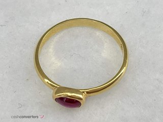 sortija oro 18k con piedra
