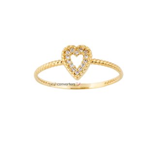 anillo oro 18k con piedra con circonita