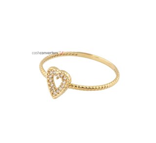 anillo oro 18k con piedra con circonita