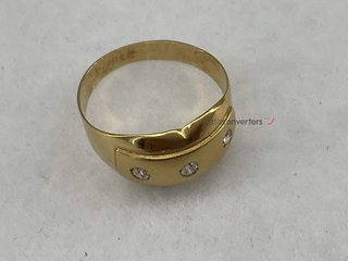 anillo oro 18k con piedra
