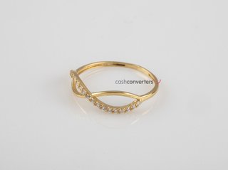 anillo oro 18k con piedra con circonita