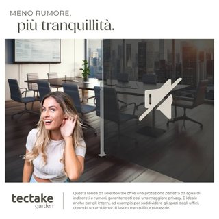 Tenda da sole laterale in alluminio estensibile con