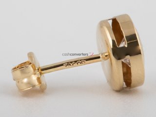 pendientes oro 18k con piedra con circonita