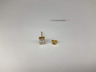 pendientes oro 18k con piedra