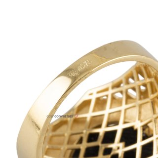 sello oro 18k con piedra con onix