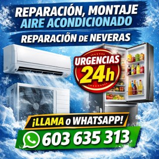 Técnico reparación frigorífico,neveras aires acond