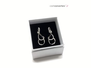 pendientes oro 18k con piedra con zafiro