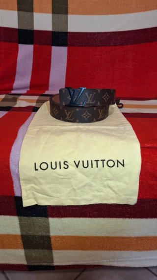 Cintura Louis Vuitton monogramma fibbia argento