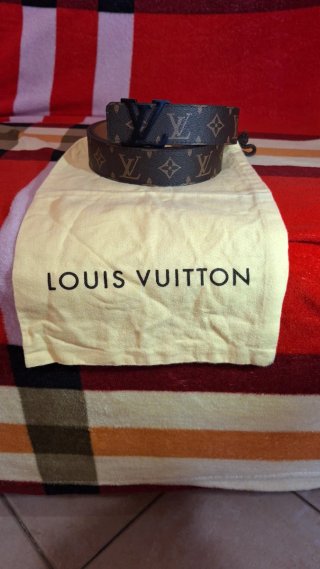 Cintura Louis Vuitton monogramma fibbia argento