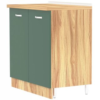 Mobile Base per Cucina Componibile in Legno Colore Verde
