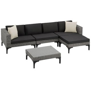 Salottino in rattan con telaio in alluminio Konstanza
