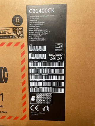 Portátil Chromebook Asus CB1400CK 64GB/8GB RAM
