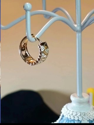 Pendientes Corazones Oro Laminado Circonitas