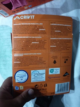 Conjunto deportivo Crivit: Sujetador y Mallas  . L