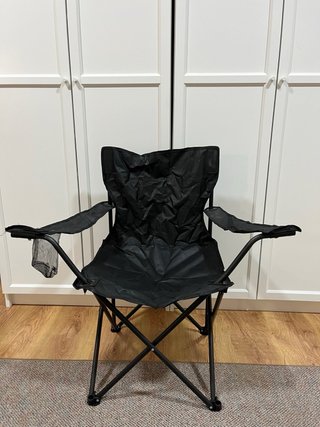 Silla plegable negra NUEVA