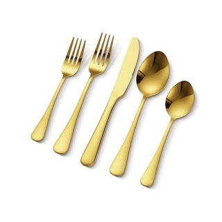 100-Piece Gold Silverware Set, Food-Grade Stainless Steel