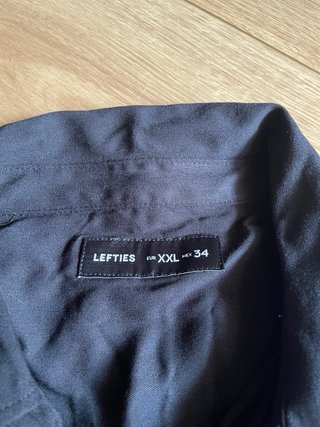 Camisa Negra Botones LEFTIES Talla XXL