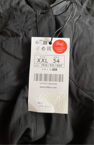 Camisa Negra Botones LEFTIES Talla XXL