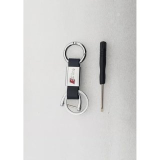 Llavero de Cuero Logo Metalico AUDI SLINE REGALO