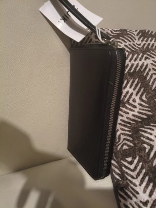 Portafoglio ZUIKI nero effetto coccodrillo