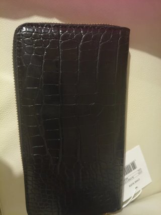 Portafoglio ZUIKI nero effetto coccodrillo