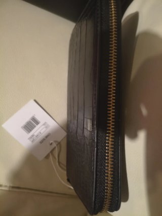 Portafoglio ZUIKI nero effetto coccodrillo