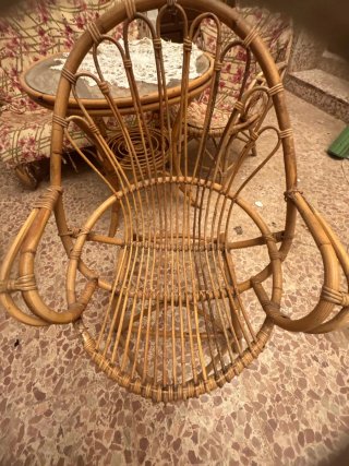 Conjunto caña bambú: sofá, mesa y 2 sillones