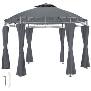 Gazebo da giardino deluxe 3,5m Siana · Tessuto