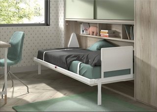 CAMA ABATIBLE VERTICAL 105×190 CON ARMARIO