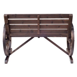 Panca da giardino in legno con ruote