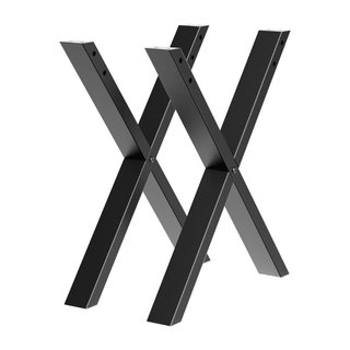 Base tavolo 72x60cm nero Telaio gambe tavoli · Metallo
