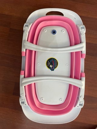 Bañera Bebé Plegable Rosa
